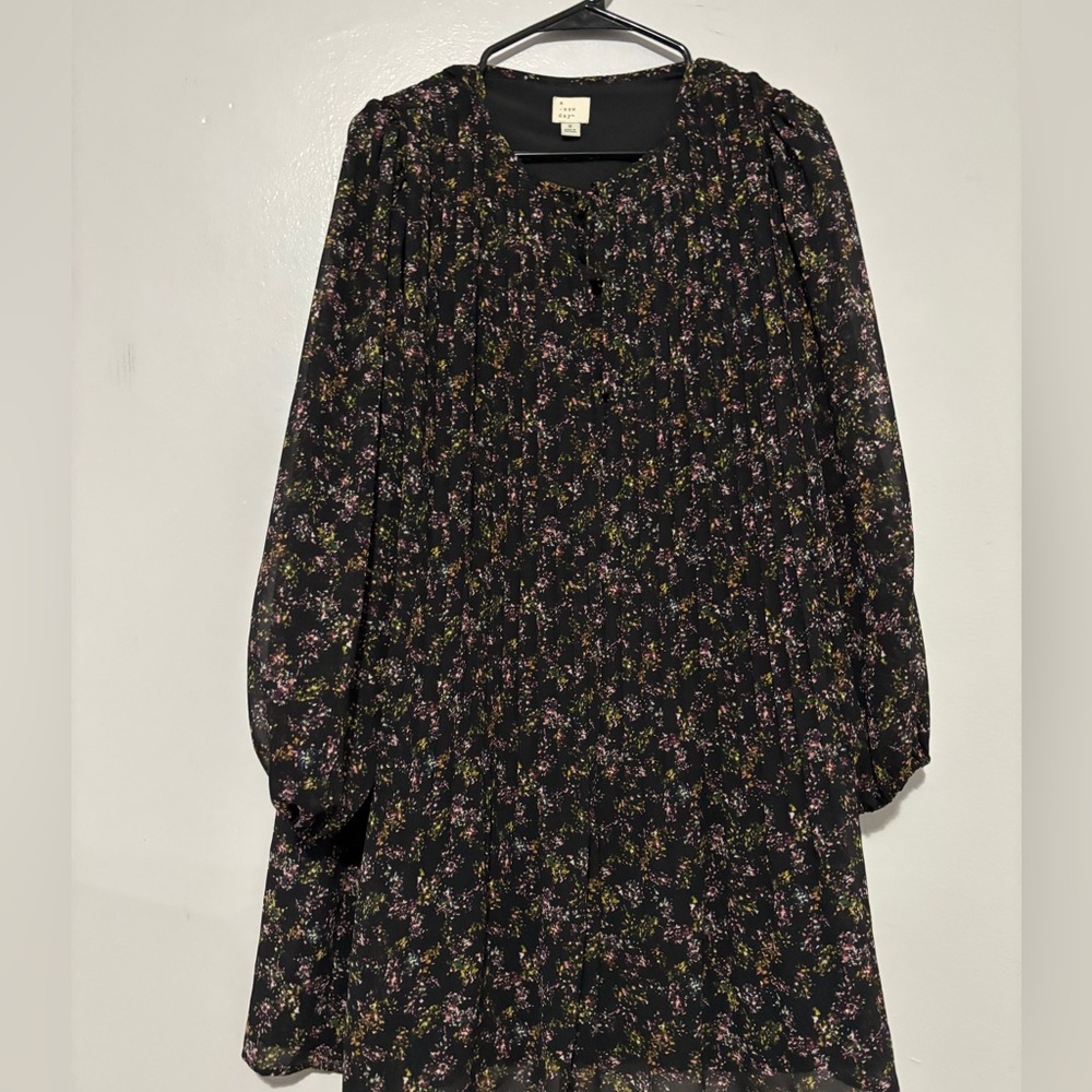 A New Day Black Dress with Floral Print